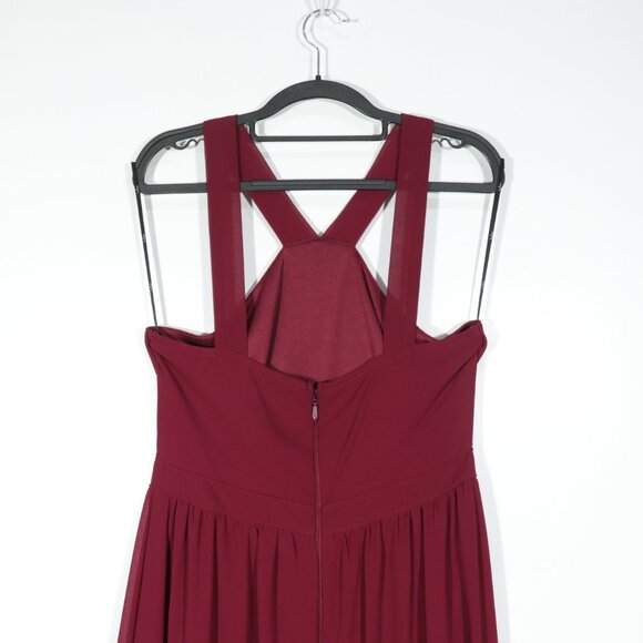 NWOT Lulus Air Of Romance Burgundy Maxi Dress Red Size X-Large - Picture 11 of 16